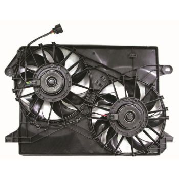 DODGE MAGNUM  RADIATOR & A/C FAN ASSY W/HARNESS(5.7L/6.1L STD)(DUAL FAN) OEM# 5137717AB-PFM 2005-2008 PL# CH3115132-PFM