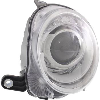 FIAT 500 2DOORS (FIAT) HEAD LAMP ASSEMBLY LEFT (Driver Side) (CHROME BEZEL)(PROJECTOR) **CAPA** OEM#5182429AE 2012-2019 PL# FI2502100C