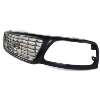 FORD TRUCKS & VANS FORD/PU  (NEW)(F150/F250)LD GRILLE BLACK Frame W/ CHROME Inner (Bar Type)(Lighting) OEM# 3L3Z8200AC 2001-2003 PL# FO1200423
