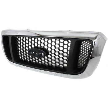FORD TRUCKS & VANS RANGER GRILLE CHROME W/ARG MESH TYPE (4WD) OEM# 4L5Z8200EAA 2004-2005 PL# FO1200453