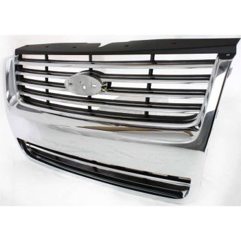 FORD TRUCKS & VANS EXPLORER  GRILLE CHROME/BLACK (LTD & XLT W/O Ironman Pkg)**CAPA** OEM# 8L2Z8200DA 2006-2010 PL# FO1200476C