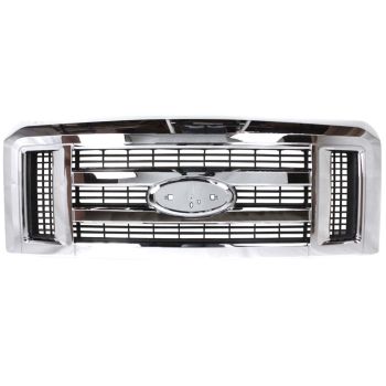 FORD TRUCKS & VANS FORD VAN GRILLE CHROME**CAPA** OEM#9C2Z8200AA 2008-2014 PL# FO1200507C