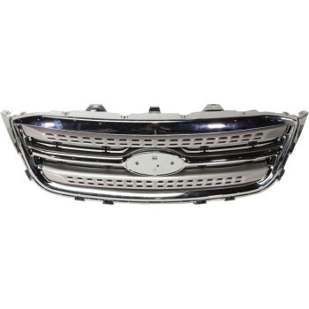 FORD TAURUS SHO GRILLE PTD SILVER W/CHROME MLDG **CAPA** OEM#AG1Z8200AB 2010-2012 PL# FO1200526C
