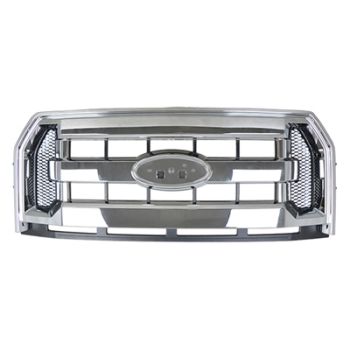 FORD TRUCKS & VANS FORD/PU  (F150)(EXC RAPTOR) GRILLE CHROME (XLT BASE) OEM#FL3Z8200DA 2015-2017 PL# FO1200584
