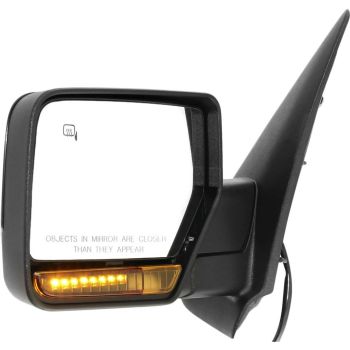 LINCOLN NAVIGATOR DOOR MIRROR LEFT (Driver Side) PWR/HTD/SIGNAL/PUDDL/MEMORY (WO/DIMMING)(PWR-FOLD)(PTM) OEM#BL1Z17683CAPTM-PFM 2011 PL# FO1320393