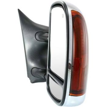 2000-2005 Ford Excursion Door Mirror Right Passenger Side Power Heated Signal Black Cover Dual Arms Glass Trailer Fold In Out OEM# 5C3Z17682EAA-PFM PL# FO1321268