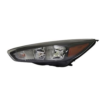 FORD FOCUS HATCHBACK/ST/RS  HEAD LAMP UNIT LEFT (Driver Side) (HALOGEN)(BLACK BEZEL)(WO/LED DRL) OEM# F1EZ13008GZ 2015-2018 PL# FO2502337