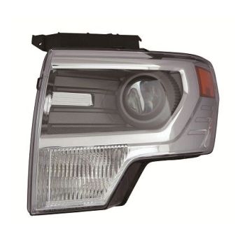 FORD TRUCKS & VANS FORD/PU F150 (EXC SVT RAPTOR) HEAD LAMP LEFT (Driver Side) (HID)(CHROME TRIM)(WO/BULBS&BALLAST)**CAPA** OEM#DL3Z13008AC 2009-2014 PL# FO2518120C