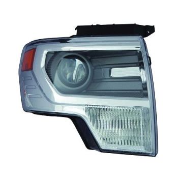 FORD TRUCKS & VANS FORD/PU F150 (EXC SVT RAPTOR) HEAD LAMP RIGHT (Passenger Side) (HID)(CHROME TRIM)(WO/BULBS&BALLAST)**CAPA** OEM#DL3Z13008AB 2009-2014 PL# FO2519120C