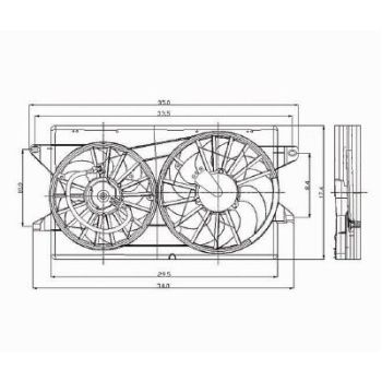 MERCURY MONTEREY  RADIATOR & A/C FAN ASSY (DUAL FAN) OEM#5F2Z8C607CB 2004-2007 PL# FO3115151