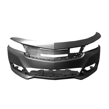 CHEVROLET IMPALA (NEW)(4pc T/L) FRONT BUMPER COVER PRIMED (LTZ/PREMIER)(W/ADAPTIVE CRUISE)**CAPA** OEM#22990036 2014-2020 PL# GM1000943C