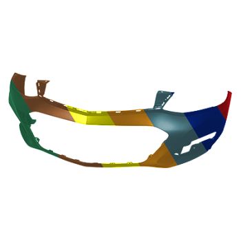 CHEVROLET CRUZE SEDAN FRONT BUMPER COVER PRIMED (W/RS) **CAPA** OEM#84288772 2016-2018 PL# GM1000A02C