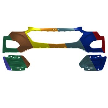 GM TRUCKS & VANS EQUINOX FRONT BUMPER COVER PRIMED (WO/FOG) **CAPA** OEM#23413530 2016-2017 PL# GM1014119C