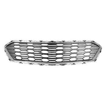 CHEVROLET CRUZE SEDAN FRONT BUMPER GRILLE CENTER CHROME/BLACK (L/LS/LT WO/RS) OEM#23504350 2016-2018 PL# GM1036174