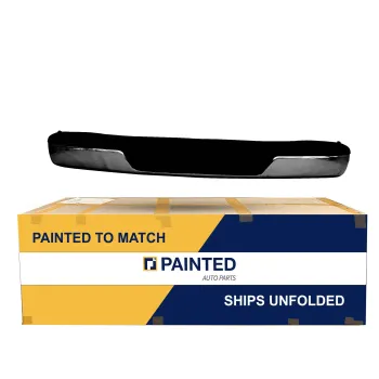 GM TRUCKS & VANS CHEVY/GMC/VAN(Express/Savana) STEP BUMPER ASSEMBLY CHROME (W/BLK PAD & BRKT)(W/O REFLECTOR HOLE) OEM# 25962249 1996-2002 PL# GM1103142