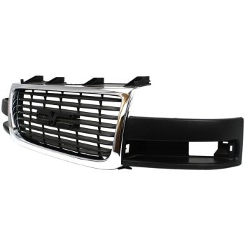 GM TRUCKS & VANS CHEVY/GMC/VAN(Express/Savana) GRILLE CHROME/BLACK (COMPOSITE HEAD LAMP)(GMC) OEM#84689071 2003-2025 PL# GM1200532