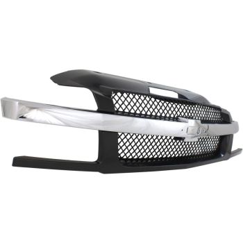GM TRUCKS & VANS AVALANCHE GRILLE CHR/BLK (For W/ Plastic Bmp Style) OEM#19168631 2002-2006 PL# GM1200543