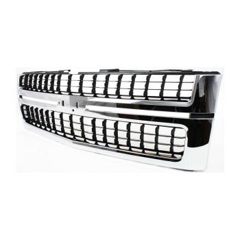GM TRUCKS & VANS SILVERADO/PU 2500/3500  (CHEVY) GRILLE BLACK W/CHROME FRAME**CAPA** OEM#25825521 2007-2010 PL# GM1200608C