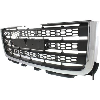 GM TRUCKS & VANS SIERRA/PU 2500/3500 (GMC) GRILLE CHROME/DARK-GRAY OEM#20966059 2011-2014 PL# GM1200633