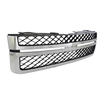 GM TRUCKS & VANS SILVERADO/PU 2500/3500  (CHEVY) GRILLE CHROME/GRAY (EXC Z71 PKG) **CAPA** OEM#20966058 2011-2014 PL# GM1200639C