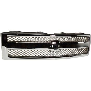 GM TRUCKS & VANS SILVERADO/PU 1500 HYBRID (CHEVY) GRILLE CHR/CHR MESH OEM#22849840 2012-2013 PL# GM1200655