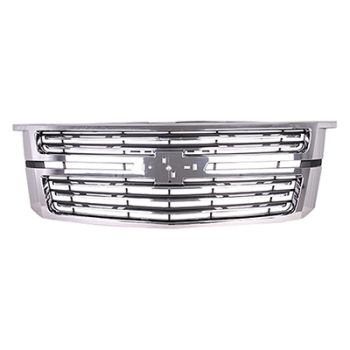 GM TRUCKS & VANS TAHOE (CHEVY) GRILLE CHROME/BLACK W/5 CHROME INNER MLDG (HORIZONTAL)(EXC LT 4WD W/Z71) OEM#84724082 2015-2020 PL# GM1200704