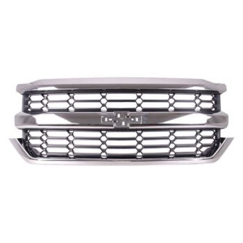 GM TRUCKS & VANS SILVERADO/PU 1500 (19 OLD STYLE) GRILLE CHROME/BLACK (WT/LS/LT)(WO/Z71) OEM#84602489 2016-2019 PL# GM1200753