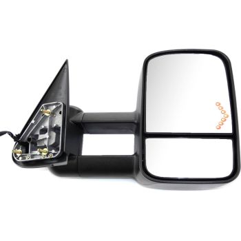 GM TRUCKS & VANS SIERRA/PU (GMC) (07 OLD STYLE) DOOR MIRROR RIGHT (Passenger Side) POWER/HEATED (W/SIGNAL IN GLASS)(TOW TYPE)((DUAL MIRROR)(TEXT) OEM#15904035 2003-2007 PL# GM1321355