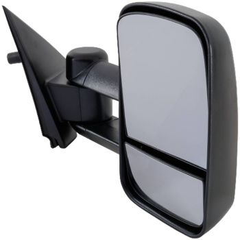 GM TRUCKS & VANS SILVERADO/PU 1500 (19 OLD STYLE) DOOR MIRROR RIGHT (Passenger Side) PWR/HTD/M-FOLD (TOW TYPE)(DUAL ARM)(NO SIGNAL IN GLASS)(BLK) OEM#22820398-PFM 2014-2015 PL# GM1321485