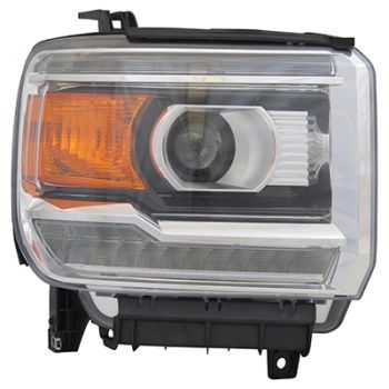 GM TRUCKS & VANS SIERRA/PU 2500/3500  (GMC) HEAD LAMP ASSY RIGHT (Passenger Side) (W/LED ACCENTS) OEM#84144048 2015-2017 PL# GM2503390