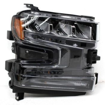GM TRUCKS & VANS SILVERADO/PU 1500 (22 OLD STYLE) HEAD LAMP ASSY RIGHT (Passenger Side) (LED)(CHROME BEZEL) OEM#85567927 2019-2022 PL# GM2503497