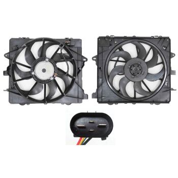 CHEVROLET CAMARO RADIATOR & A/C FAN ASSY(SINGLE)(2.0/3.6L)(W/ENG OIL COOLER) OEM#84392557 2016-2020 PL# GM3115280