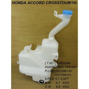 HONDA ACCORD CROSSTOUR WASHER TANK WO/PUMP W/CAP OEM#76841TP6A01-PFM 2010-2015 PL# HO1288130