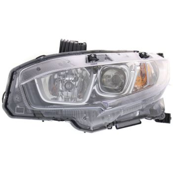 HONDA CIVIC SEDAN HEAD LAMP ASSEMBLY LEFT (Driver Side) (HALOGEN) OEM# 33150TBAA01 2016-2019 PL# HO2502173