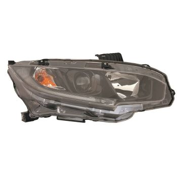 HONDA CIVIC COUPE  HEAD LAMP ASSY RIGHT (Passenger Side) (HALOGEN)(BLACK BEZEL)**CAPA** OEM#33100TBAA31 2019-2021 PL# HO2503192C