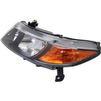 HONDA CIVIC COUPE HEAD LAMP LEFT (Driver Side) (Exc Si)(AMBER SIGN LENS) OEM# 33151SVAA01 2006-2008 PL# HO2518111
