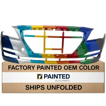 2017 GENESIS G80 Front Bumper Premium Without Washer and Sensor OEM #86511B1000 PL# HY1000206