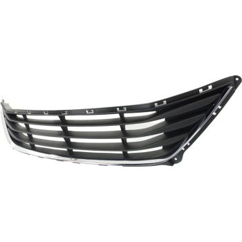 HYUNDAI ELANTRA SEDAN FRONT BUMPER GRILLE BLACK W/BLK BAR W/LWR OUTER CHROME MOLDING OEM#865603X700 2014-2016 PL# HY1036120