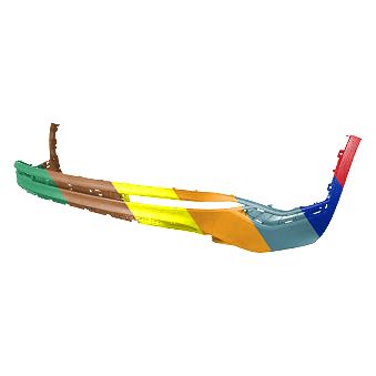 HYUNDAI SANTA FE REAR BUMPER COVER LOWER TEXTURE (WO/SENSOR) (SE/SEL/XRT) **CAPA** OEM#86612S2500 2021-2023 PL# HY1115127C