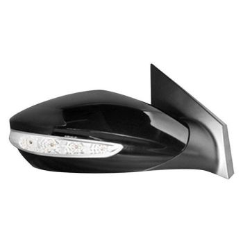 HYUNDAI SONATA HYBRID DOOR MIRROR LEFT (Driver Side) PWR/HTD/SIGNAL (TXT-BLACK BASE)(PTM) OEM#876104R030 2011-2015 PL# HY1320223