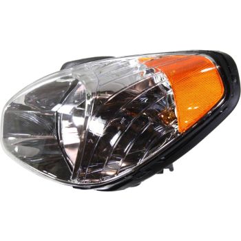 HYUNDAI ACCENT HATCHBACK HEAD LAMP ASSEMBLY LEFT (Driver Side) (HEAD/LAMP SOCKET 4HOLE/3PIN) OEM#921011E011 2007-2011 PL# HY2502144