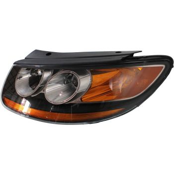 HYUNDAI SANTA FE HEAD LAMP ASSEMBLY LEFT (Driver Side) (LOWER SIGN AMBER)**CAPA** OEM#921010W100 2010-2011 PL# HY2502156C