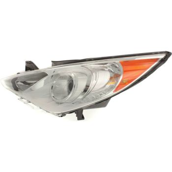 HYUNDAI SONATA HEAD LAMP ASSEMBLY LEFT (Driver Side) (HALOGEN) (GLS)(SILVER/CHR BEZEL) **CAPA** OEM#921013Q000 2011-2014 PL# HY2502159C
