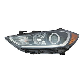 HYUNDAI ELANTRA SEDAN HEAD LAMP ASSY LEFT (Driver Side) (HALOGEN)(WO/DRL IN BMP)(EXC SPORT) OEM#92101F2040 2017-2018 PL# HY2502203