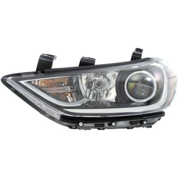 HYUNDAI ELANTRA SEDAN HEAD LAMP ASSEMBLY LEFT (Driver Side) (HALOGEN)(W/LED DRL IN BMP)(KOREA)(EXC SPORT)**CAPA** OEM#92101F2050 2017-2018 PL# HY2502204C