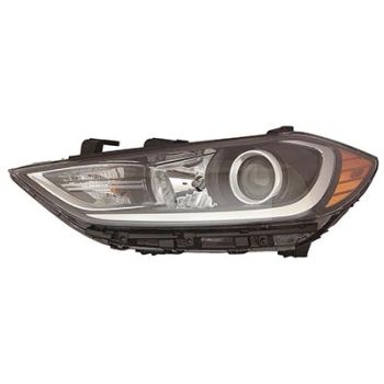HYUNDAI ELANTRA SEDAN HEAD LAMP ASSEMBLY LEFT (Driver Side) (HALGEN)(W/LED DRL IN BMP)(USA)(EXC SPORT MDL) OEM#92101F3010 2017-2018 PL# HY2502210