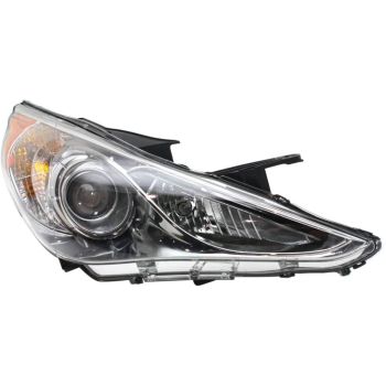 HYUNDAI SONATA HEAD LAMP ASSEMBLY RIGHT (Passenger Side) (HALOGEN) (SE/LTD)(CHR BEZEL) **CAPA** OEM#921023Q100 2011-2014 PL# HY2503157C