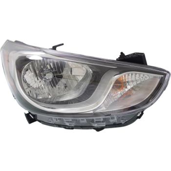 HYUNDAI ACCENT SEDAN HEAD LAMP ASSY RIGHT (Passenger Side) (HALOGEN) OEM#921021R010 2012-2014 PL# HY2503163