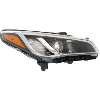 HYUNDAI SONATA HEAD LAMP ASSEMBLY RIGHT (Passenger Side) (HALOGEN)(EXC SE/ECO)(LED DRL IN BMPER) OEM#92102C2000 2015-2017 PL# HY2503183