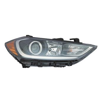 HYUNDAI ELANTRA SEDAN HEAD LAMP ASSY RIGHT (Passenger Side) (HALOGEN)(WO/DRL IN BMP)(EXC SPORT) OEM#92102F2040 2017-2018 PL# HY2503203